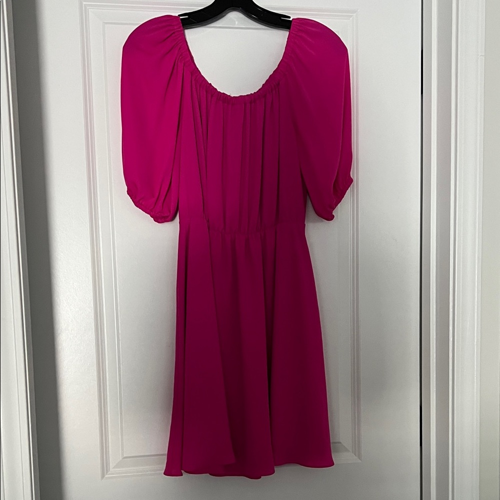 Amanda Uprichard Fuchsia Long Sleeve Dress
